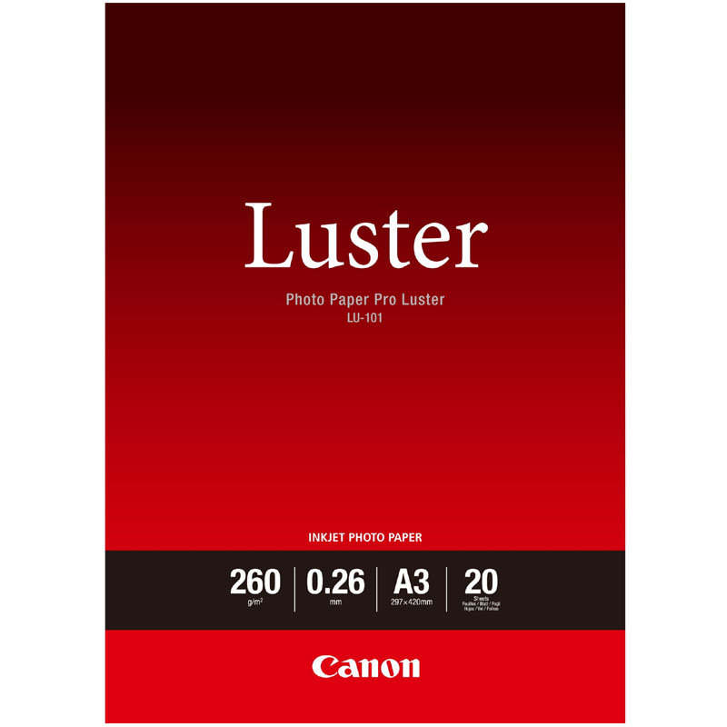 Canon LU-101 Pro Luster Photo Paper A3 260gsm (20 sheets)