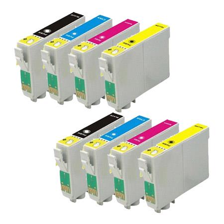 Compatible Multipack Epson T1281-4 2 Full Sets Ink Cartridges (8 Pack)