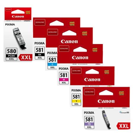 Compatible Canon PGI-580 CLI-581 XXL Ink Cartridge Twin Multipack + Extra  PGI-580 Black Ink [No Photo Blue] - 11 Pack BK/C/M/Y/PBK