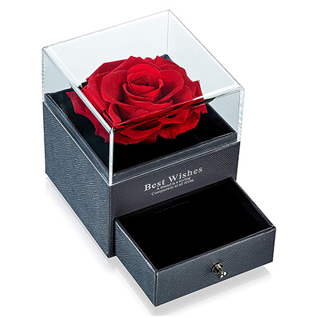 Eternal Real Rose with Jewellery Gift Box