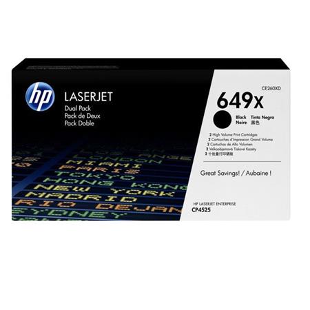 HP 649X Black Original High Capacity Toner Cartridge - Twin Pack