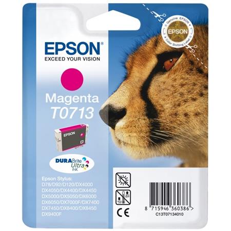 Epson T0713 (T071340) Magenta Original Ink Cartridge (Cheetah)