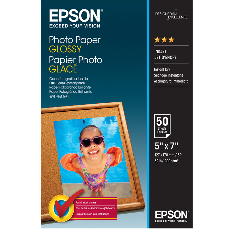 Epson S042545 Glossy Photo Paper 200gsm 13 x 18cm (5 x 7) (50 Sheets)