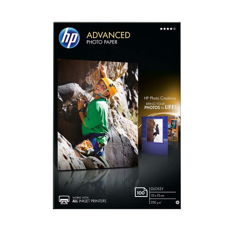 HP Q8692A Advanced Glossy Photo Paper 10 x 15 cm 250gsm (100 sheets)