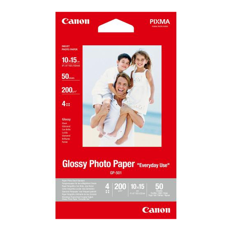 Canon GP-501 Glossy Photo Paper 4x6 (50 Sheets)