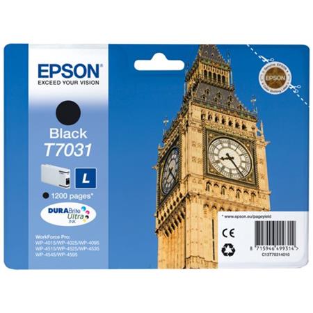Epson T7031 (T703140) Black Standard Capacity Original Ink Cartridge (Big Ben)