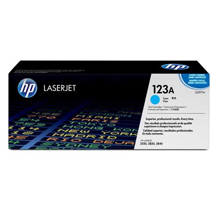 HP Colour LaserJet 123A Cyan Original Toner Cartridge with Smart Printing Technology (Q3971A)