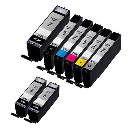 Compatible Multipack Canon PGI-570XL/CLI-571XL Sets + 2 EXTRA Black High  Capacity Ink Cartridges 