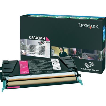 Lexmark C5240MH Original Magenta High Capacity Return Program Toner Cartridge