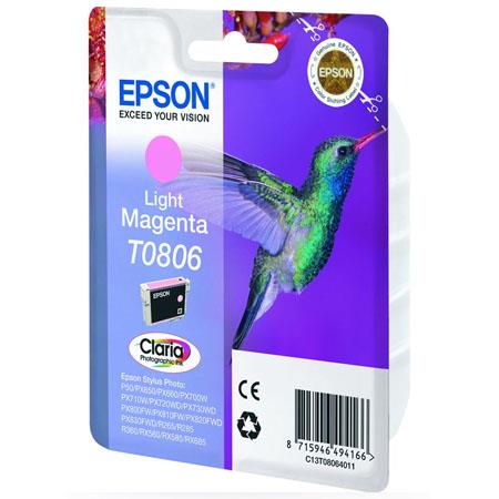 Epson T0806 (T080640) Light Magenta Original Ink Cartridge (Hummingbird)