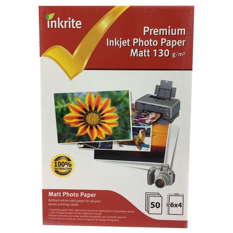 Inkrite PhotoPlus Professional Paper Matt 130gsm 6x4 (50 sheets)