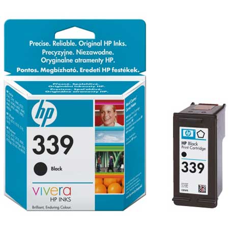 HP 339 Black Original High Capacity Inkjet Print Cartridge with Vivera Ink