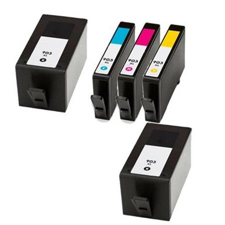 Hp 903XL - SWITCH Pack x 4 3HZ51AE compatible ink jets - Black Cyan Magenta  Yellow