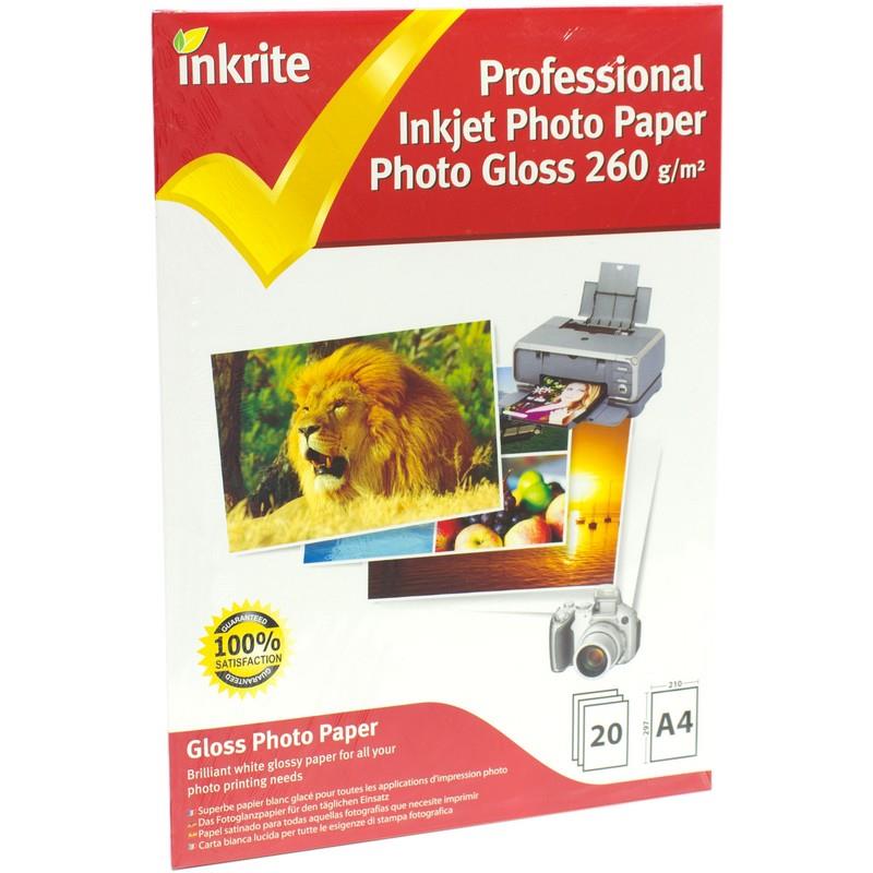 Inkrite PhotoPlus Professional Paper Photo Gloss 260gsm A4 (20 sheets)
