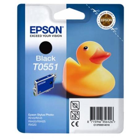 Epson T0551 (T055140) Black Standard Capacity Original Ink Cartridge (Duck)