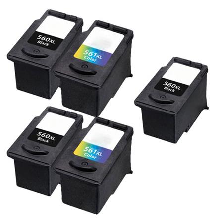 Hicor Remanufactured 560 561 Ink Cartridges Replacement for PG560 XL  CL561XL for Canon Pixma TS5351 TS5352 TS5350 TS5353