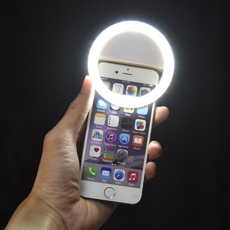 Rechargeable LED Selfie Ring Light for Mobile Phone