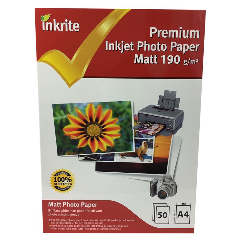 Inkrite PhotoPlus Professional Paper Matt 190gsm A4 (50 sheets)