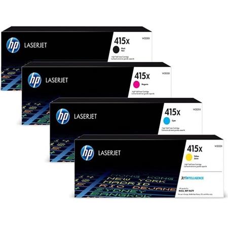Pigment Legepladsudstyr Algebra HP 415X Full Set Original High Capacity Toners - Printerinks.com