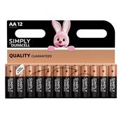 Duracell AA Simply Batteries Pack of 12