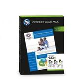 HP 933XL (CR711AE) OfficeJet Value Pack - 3 Colour Cartridges + A4 Paper