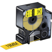 Compatible Dymo 45808 (S0720880) Label Tape (19mm x 7m) Black On Yellow