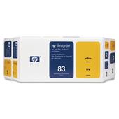 HP 83 Yellow Pigment-Based UV-Resistant Ink Cartridge  Printhead  Printhead Cleaner Value Pack