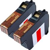 Compatible Red Pitney Bowes DE6128 (DP200) Ink Cartridge - 2 Pack
