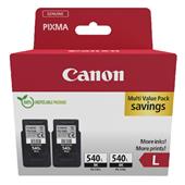 Canon PG-540L Black High Capacity Original Ink Cartridge Twin Pack (5224B020)