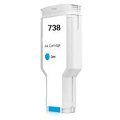 Compatible Cyan HP 738 High Capacity Ink Cartridge (Replaces HP 676M6A)