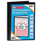Tiger A5 Presentation Display Book Black 40 Pocket