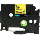 Compatible Brother TZe631 P-Touch Label Tape - 1/2 x 26.2 ft (12mm x 8m) Black on Yellow