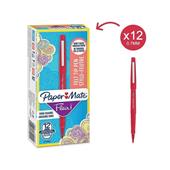 Paper Mate Flair Felt Tip Pen 0.7 mm Medium Point Red Pack of 12