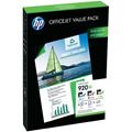 HP 920XL (CH081AE) OfficeJet Value Pack - 3 Colour Cartridges + 50 A4 Sheets