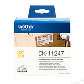 Brother DK-11247 Original Label Tape (103mm x 164mm) Black on White x 180