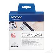 Brother DK-N55224 Original Continuous Label Tape with Non Adhesive Tape (62mm x 30.48m) Black on White