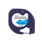 Compatible Dymo 91205 (S0721650) Label Tape (12mm x 4m) Black On Blue