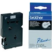 Brother TC-291 Original P-Touch Label Tape (9mm x 7.7m) Black On White