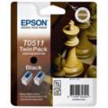 Epson S020189 (T051) Black Twin Pack Original Ink Cartridges (Chess)