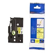 Brother TZe-FX651 Original P-Touch Label Tape (24mm x 8m) Black On Yellow