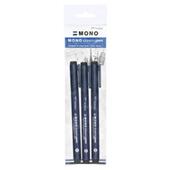 Mono Fineliner Drawing Pens Black Assorted Widths PK3