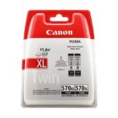 Canon PGI-570PGBKXL Pigment Black Original High Capacity Ink Cartridge - Twinpack