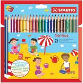 Stabilo Trio Thick Colouring Pencils PK24
