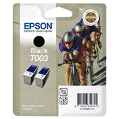 Epson T003 (T003012) Black Original Ink Cartridge Twin Pack (Cyclist)