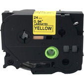Compatible Brother TZe-651 P-Touch Label Tape (24mm x 8m) Black On Yellow