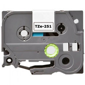 Compatible Brother TZe251 P-Touch Label Tape - 1 x 26.2 ft (24mm x 8m) Black on White