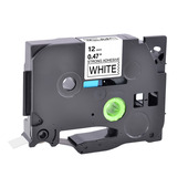 Compatible Brother TZeS231 P-Touch Extra Strength Label Tape - 1/2 x 26 ft (12mm x 8m) Black on White